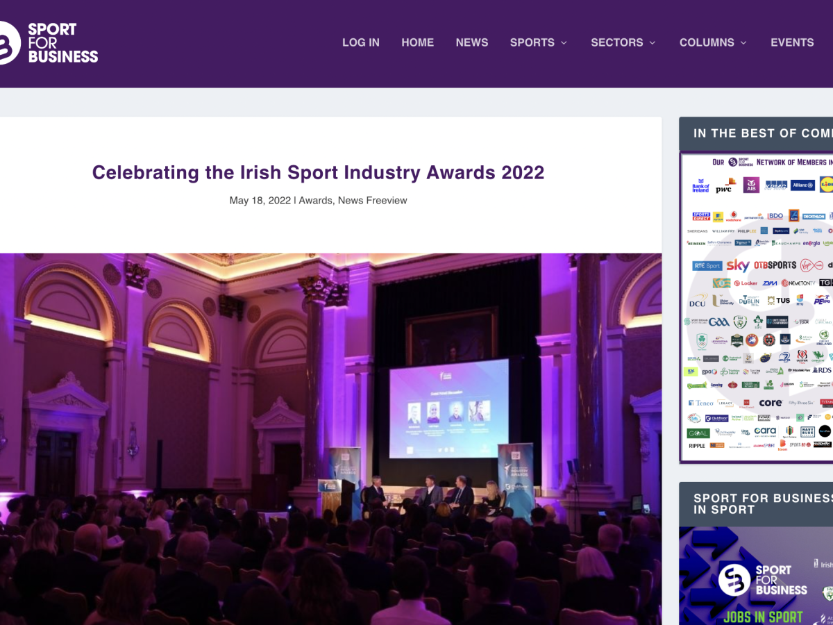 Celebrating the Irish Sport Industry Awards 2022 Clubforce