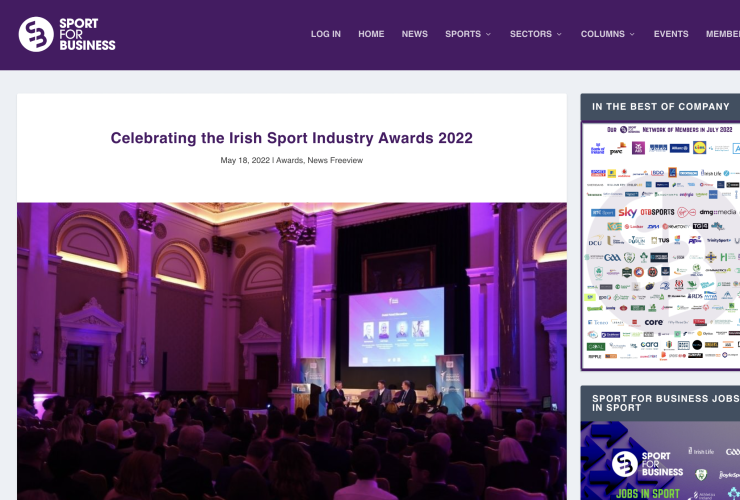 Celebrating the Irish Sport Industry Awards 2022 Clubforce