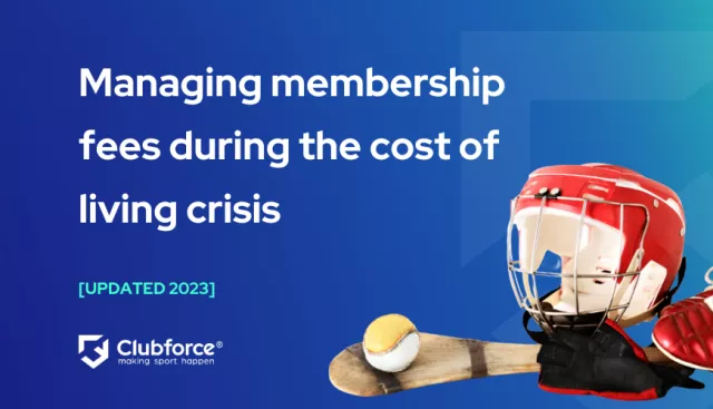 Managing memberhsip fees during the cost of living crisis with GAA helmit and hurling ball