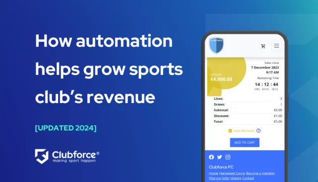 How automation helps grow sports club’s revenue showing clubforce lottery platform with autorenewal payments turned on