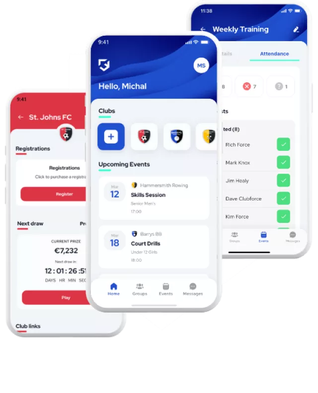 Clubforce Connect Mobile App for sports club communication and management