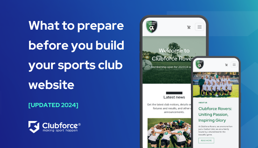 What to prepare before you build your sports club website