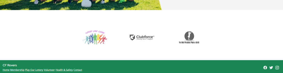 Clubforce club website homepage sponsors