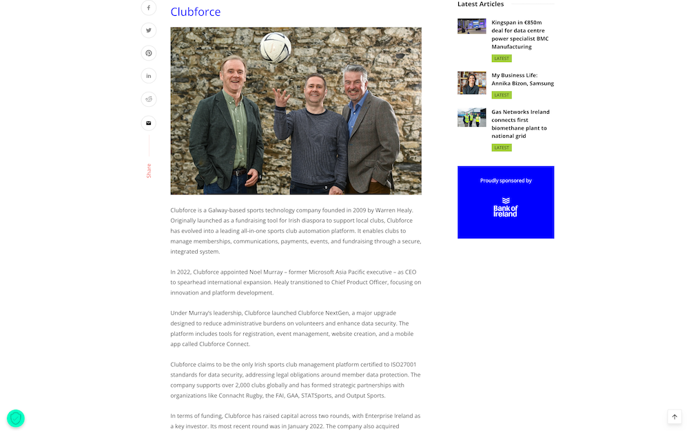 Irish sports tech start-ups to watch in 2026